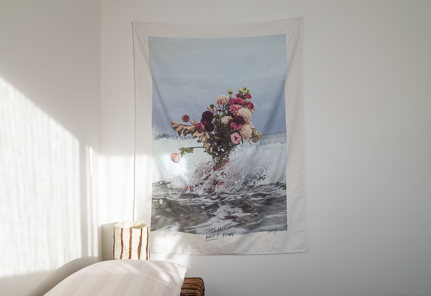 "Unfading Love" Wall Tapestry (Timeless White)
