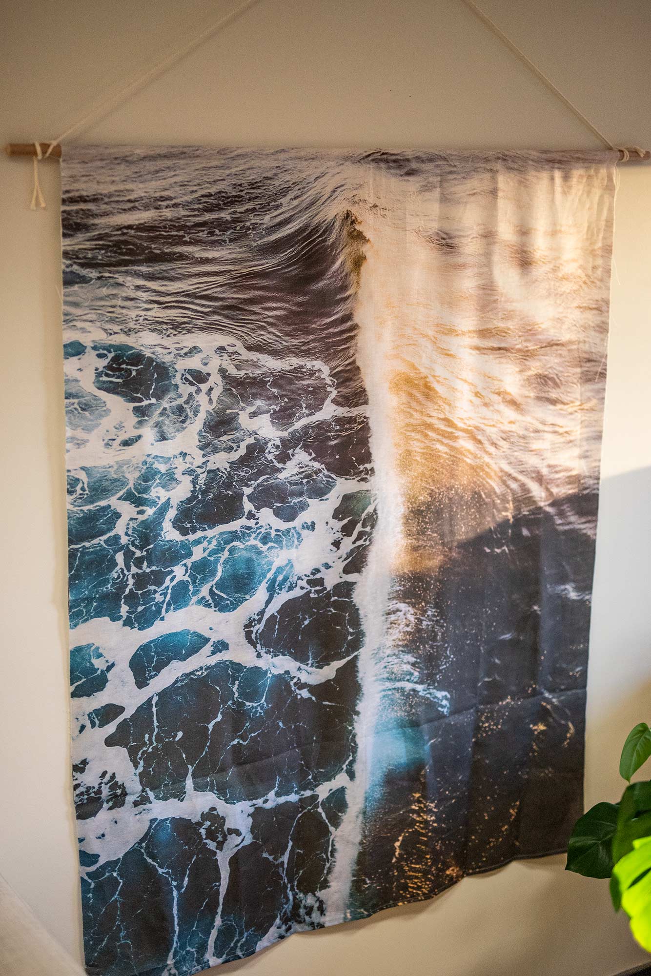 "Glisten" — Wall Banner (100% organic linen)