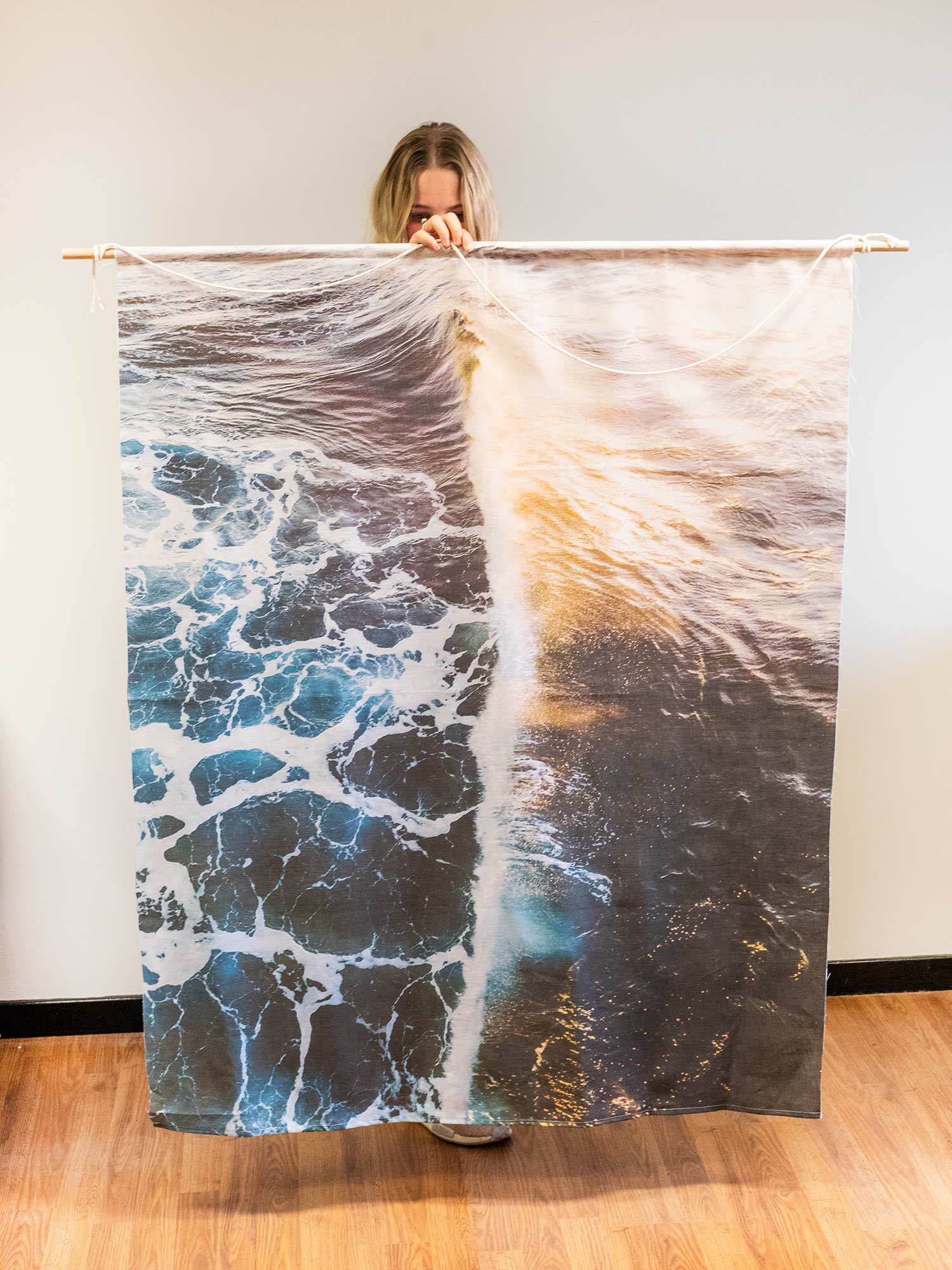 "Glisten" — Wall Banner (100% organic linen)