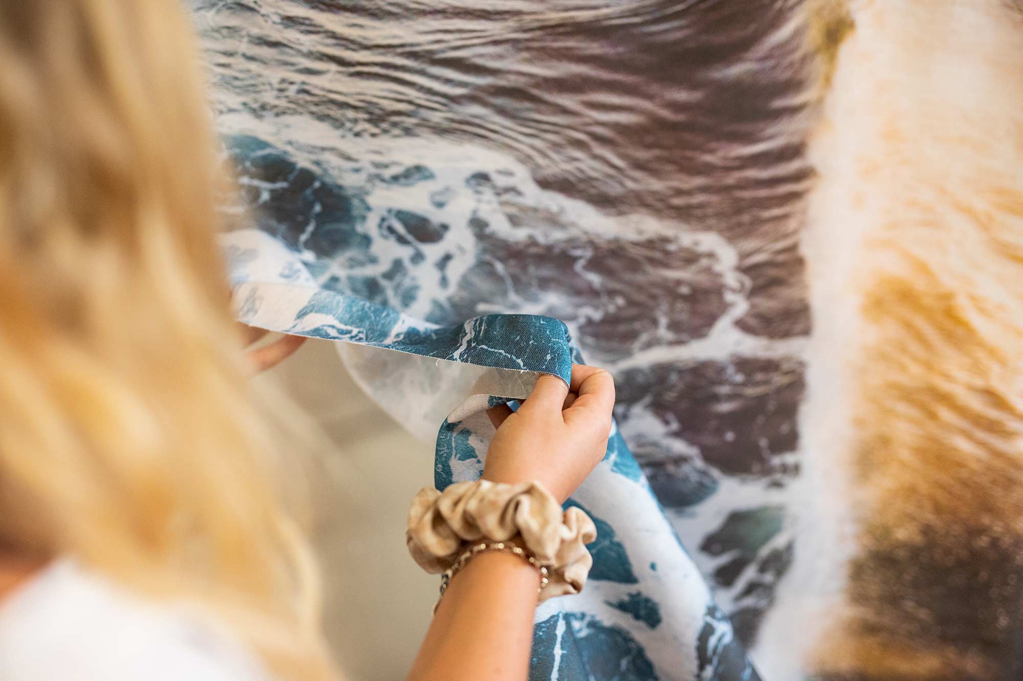 "Glisten" — Wall Banner (100% organic linen)