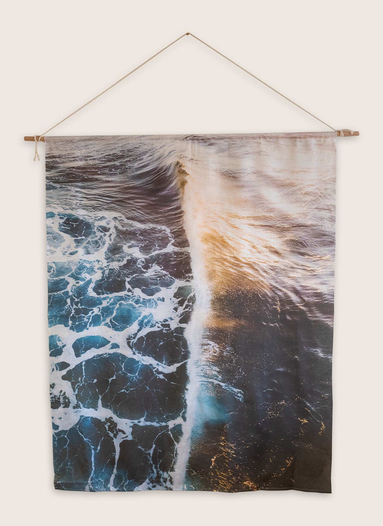 "Glisten" — Wall Banner (100% organic linen)