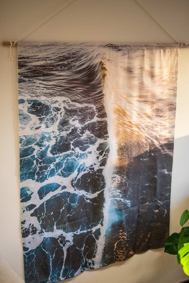 "Glisten" — Wall Banner (100% organic linen)